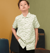 The Early Check - in Collection Boy Hawaii Shirt in Meadow Print - Umbi