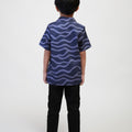 The Early Check - in Collection Boy Hawaii Shirt in Ombak Print - Umbi