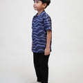 The Early Check - in Collection Boy Hawaii Shirt in Ombak Print - Umbi