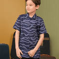 The Early Check - in Collection Boy Hawaii Shirt in Ombak Print - Umbi