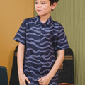 The Early Check - in Collection Boy Hawaii Shirt in Ombak Print - Umbi