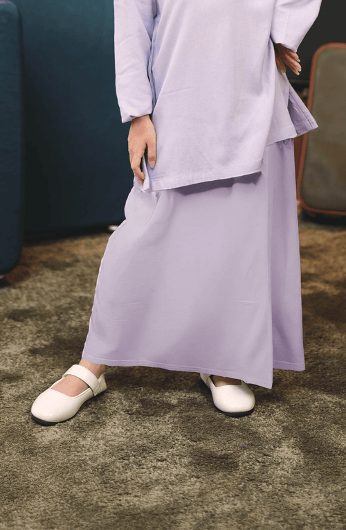 The Early Check-in Collection Girl Classic Skirt in Lilac
