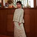 The Early Check - in Collection Girl Classic Skirt in Meadow Print - Umbi