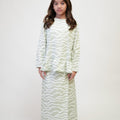 The Early Check - in Collection Girl Classic Skirt in Meadow Print - Umbi