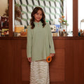 The Early Check - in Collection Girl Classic Skirt in Meadow Print - Umbi