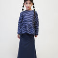 The Early Check - in Collection Girl Classic Skirt in Midnight Blue - Umbi