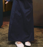 The Early Check - in Collection Girl Classic Skirt in Midnight Blue - Umbi