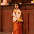 The Early Check - in Collection Girl Classic Skirt in Orange - Umbi