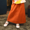 The Early Check - in Collection Girl Classic Skirt in Orange - Umbi