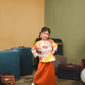 The Early Check - in Collection Girl Classic Skirt in Orange - Umbi
