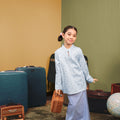 The Early Check - in Collection Girl Classic Skirt in Periwinkle Blue - Umbi