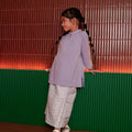 The Early Check - in Collection Girl Mandarin Collar Kurung Top in Lilac - Umbi