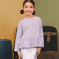 The Early Check - in Collection Girl Ruffles Top in Lilac - Umbi