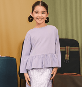 The Early Check - in Collection Girl Ruffles Top in Lilac - Umbi