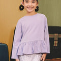The Early Check - in Collection Girl Ruffles Top in Lilac - Umbi