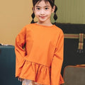 The Early Check - in Collection Girl Ruffles Top in Orange - Umbi