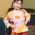 The Early Check - in Collection Girl Ruffles Top in Playroom Print - Umbi