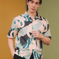The Early Check - in Collection Men Hawaii Shirt in Lighthouse Print - Umbi