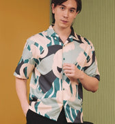 The Early Check - in Collection Men Hawaii Shirt in Lighthouse Print - Umbi