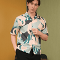 The Early Check - in Collection Men Hawaii Shirt in Lighthouse Print - Umbi