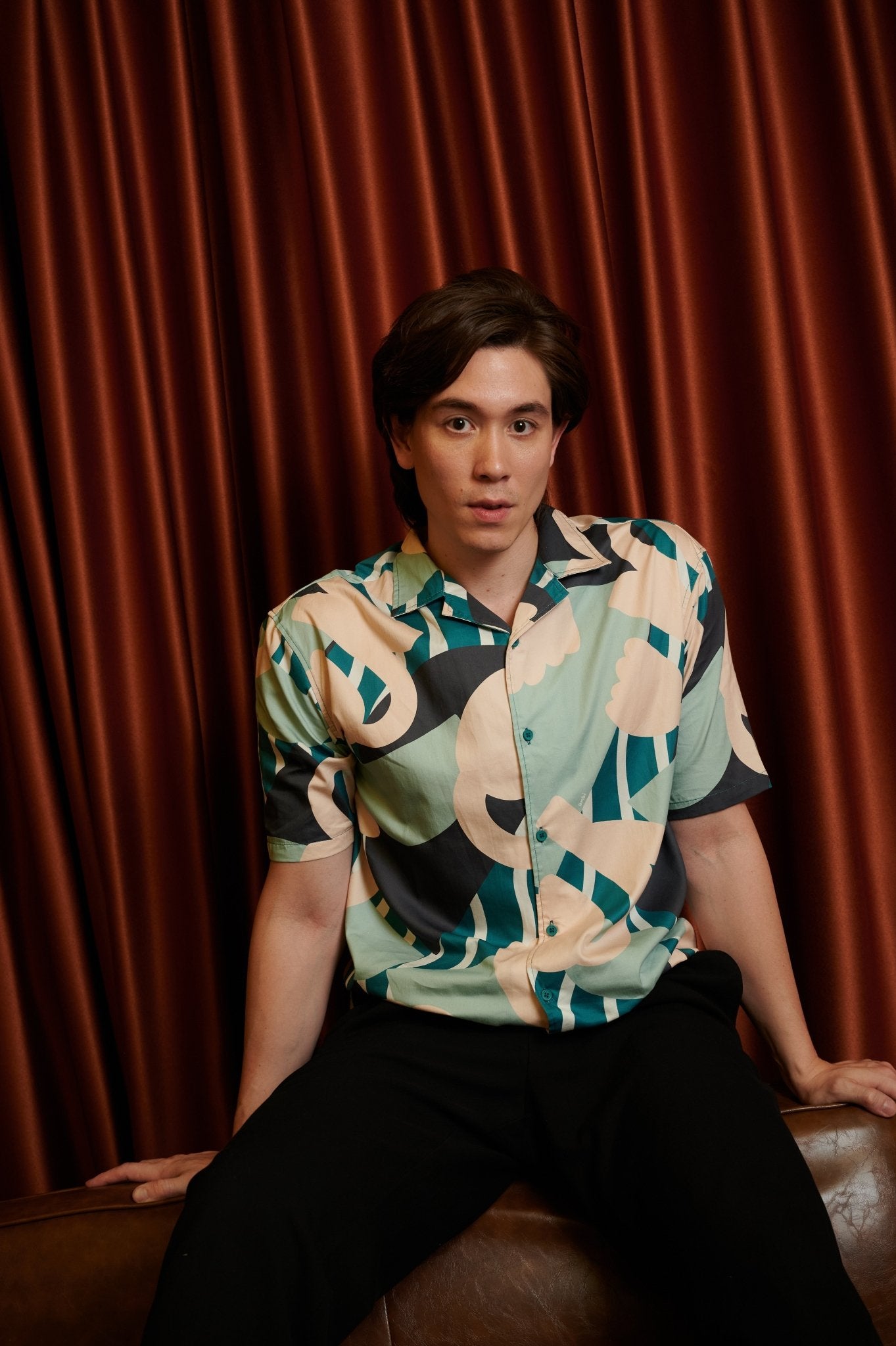 The Early Check - in Collection Men Hawaii Shirt in Lighthouse Print - Umbi