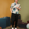 The Early Check - in Collection Men Hawaii Shirt in Lighthouse Print - Umbi