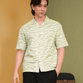 The Early Check - in Collection Men Hawaii Shirt in Meadow Print - Umbi