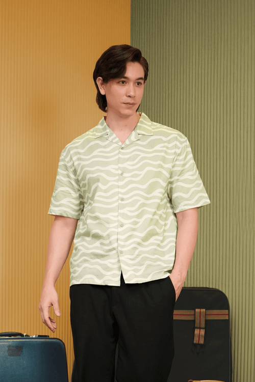 The Early Check-in Collection Men Hawaii Shirt in Meadow Print