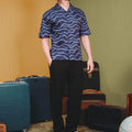 The Early Check - in Collection Men Hawaii Shirt in Ombak Print - Umbi