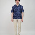 The Early Check - in Collection Men Hawaii Shirt in Ombak Print - Umbi