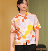 The Early Check - in Collection Men Hawaii Shirt in Playroom Print - Umbi