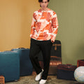 The Early Check - in Collection Men Teluk Belanga in Cranberry Print - Umbi