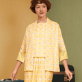 The Early Check - in Collection Women 2 - IN - 1 Kebaya Top in Honeycomb Print - Umbi