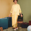 The Early Check - in Collection Women 2 - IN - 1 Kebaya Top in Honeycomb Print - Umbi