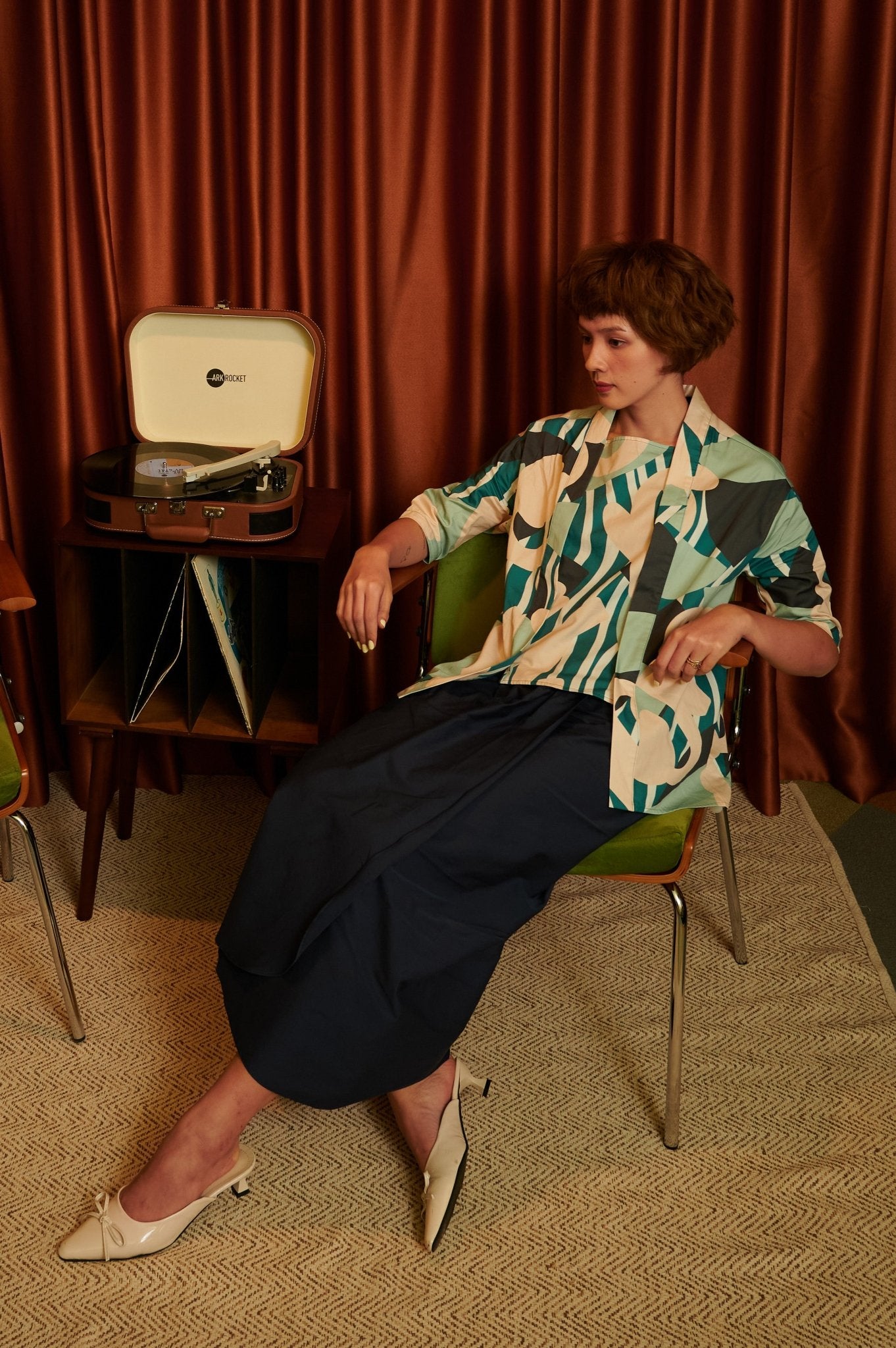 The Early Check - in Collection Women 2 - IN - 1 Kebaya Top in Lighthouse Print - Umbi