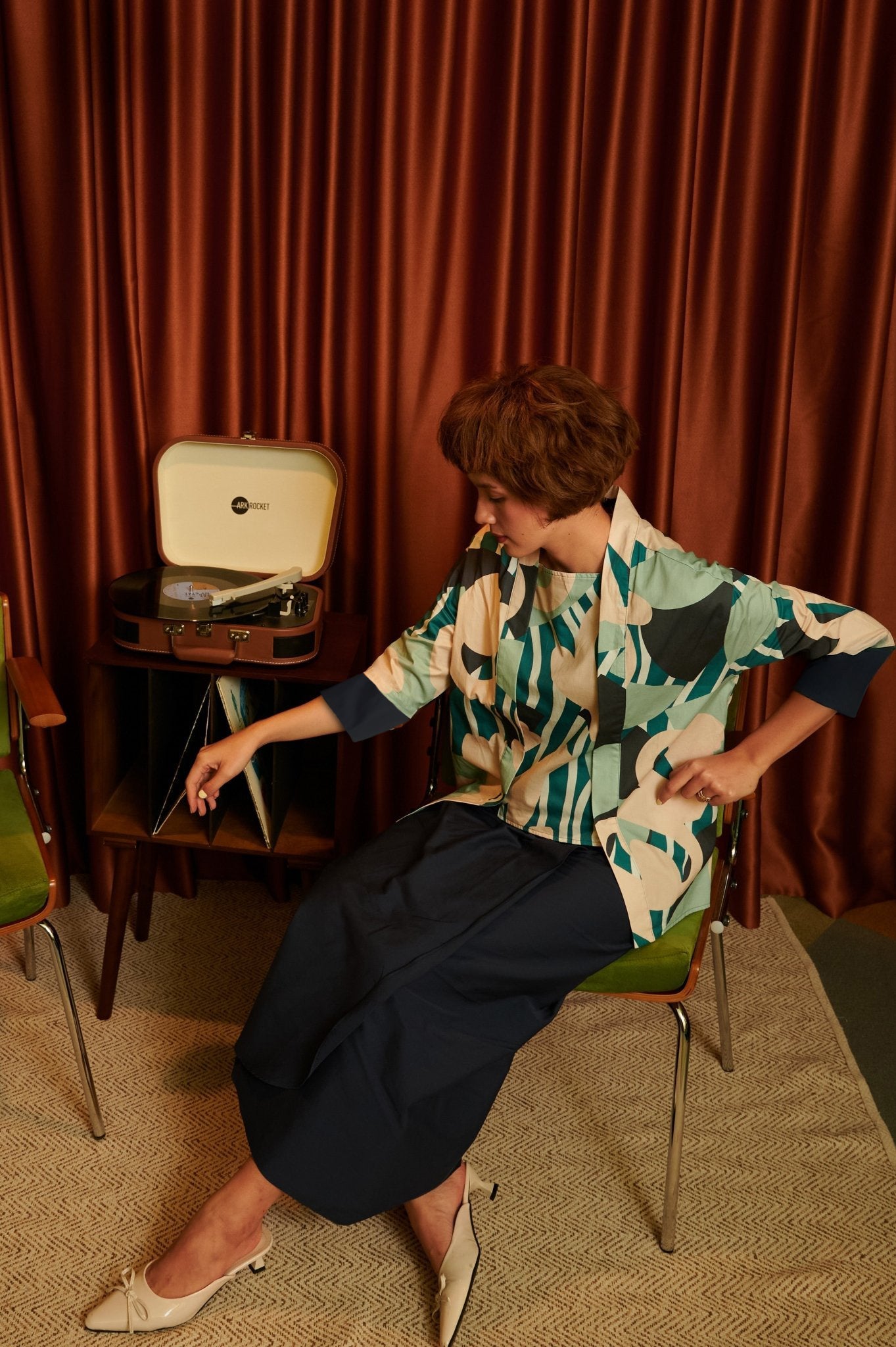 The Early Check - in Collection Women 2 - IN - 1 Kebaya Top in Lighthouse Print - Umbi