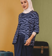 The Early Check - in Collection Women 2 - IN - 1 Kebaya Top in Ombak Print - Umbi