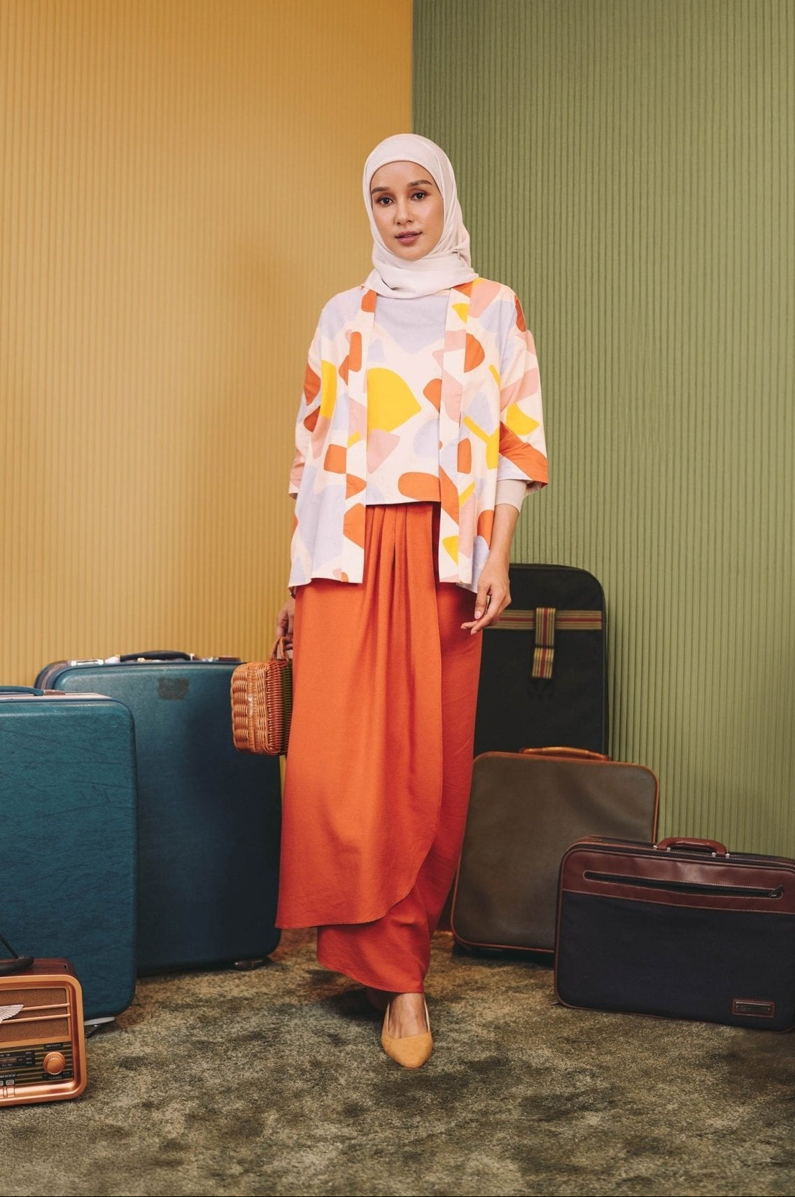 The Early Check - in Collection Women 2 - IN - 1 Kebaya Top in Playroom Print - Umbi