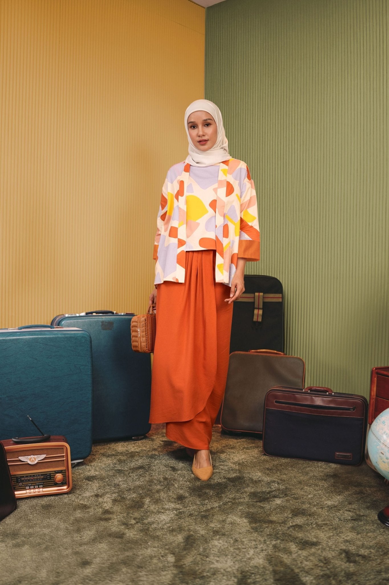 The Early Check - in Collection Women 2 - IN - 1 Kebaya Top in Playroom Print - Umbi