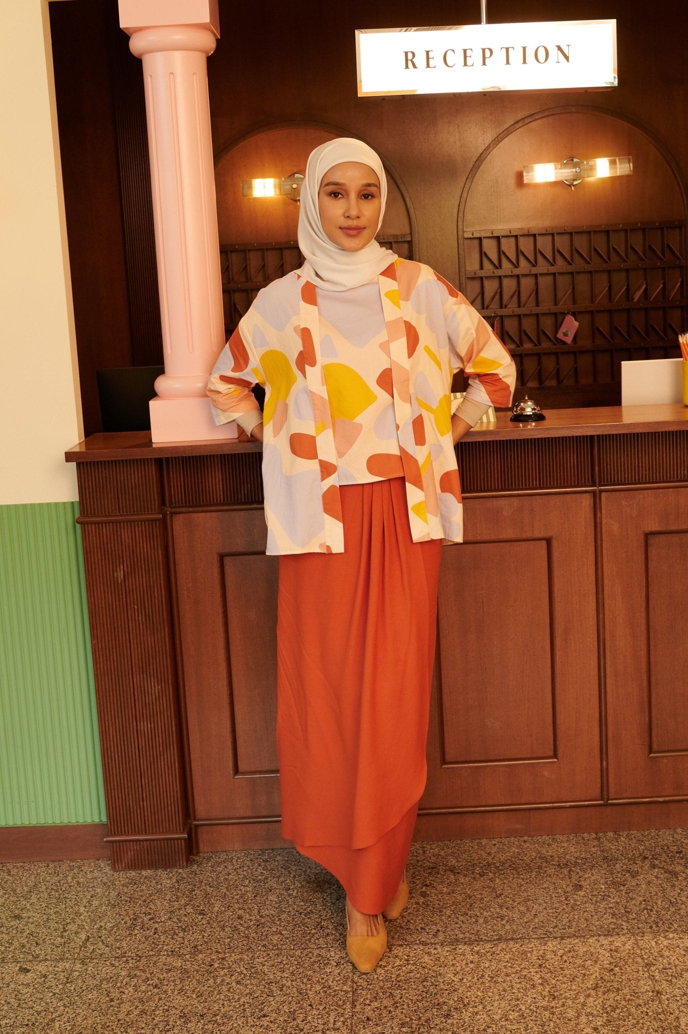 The Early Check - in Collection Women 2 - IN - 1 Kebaya Top in Playroom Print - Umbi