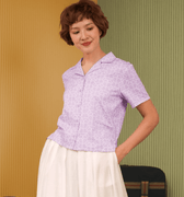 The Early Check - in Collection Women Casual Top in Ballroom Print - Umbi