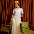 The Early Check - in Collection Women Casual Top in Ballroom Print - Umbi