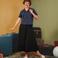 The Early Check - in Collection Women Casual Top in Midnight Blue - Umbi