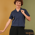 The Early Check - in Collection Women Casual Top in Midnight Blue - Umbi