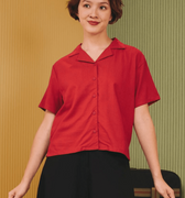 The Early Check - in Collection Women Casual Top in Terracotta - Umbi