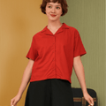 The Early Check - in Collection Women Casual Top in Terracotta - Umbi