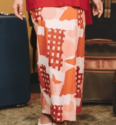 The Early Check - in Collection Women Classic Skirt in Cranberry Print - Umbi