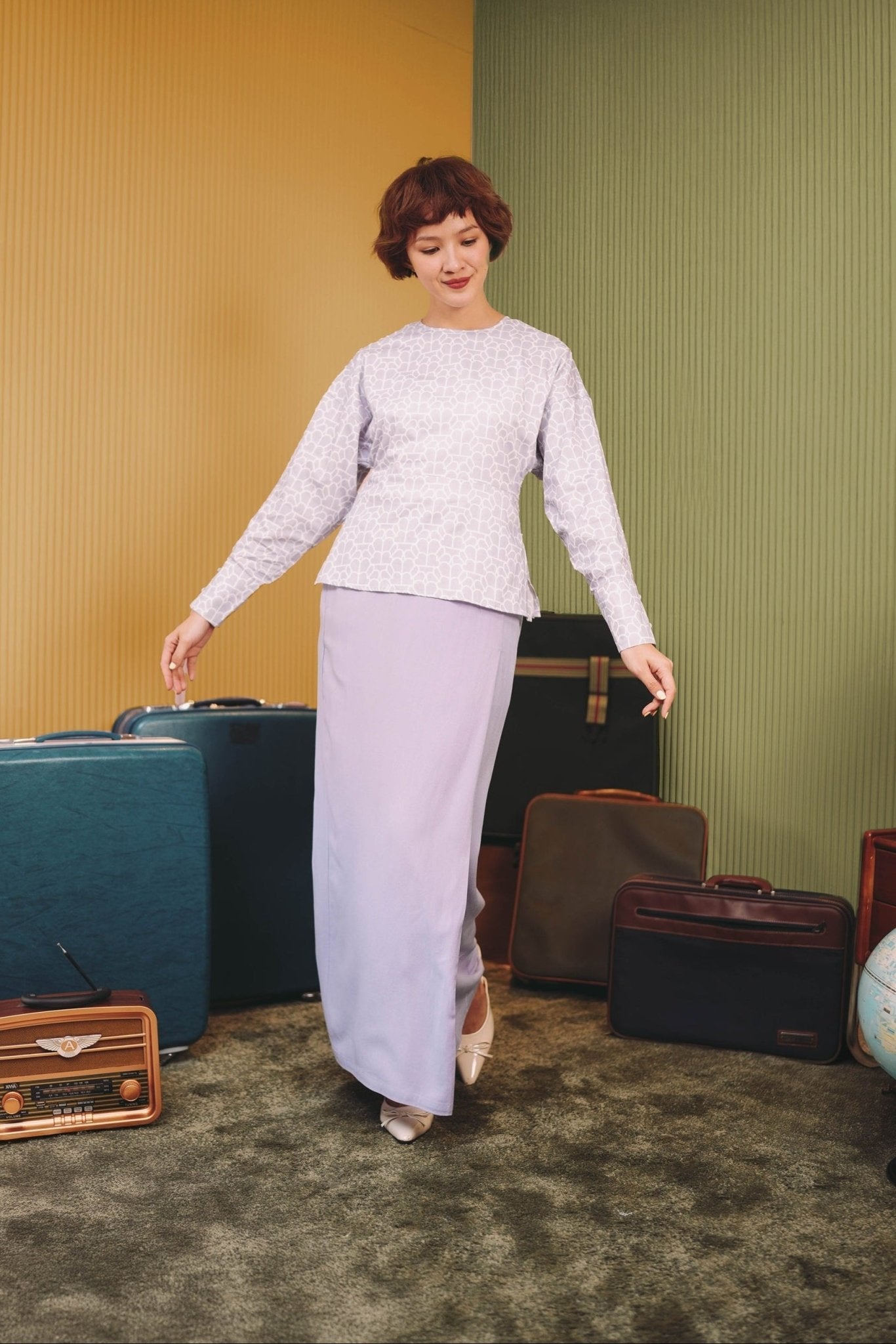 The Early Check - in Collection Women Classic Skirt in Lilac - Umbi