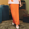 The Early Check - in Collection Women Classic Skirt in Orange - Umbi