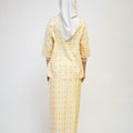 The Early Check - in Collection Women Instant Wrap Skirt in Honeycomb Print - Umbi